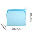 thumbnail image 2 of Food Grade Silicone Reusable Storage Bags 1500ml Leakproof Sealing Food Preservation Pouches For Fruit Vegetables Snacks Makeup, 2 of 5