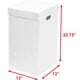 thumbnail image 5 of Cesto de ropa sucia simple para el hogar, plegable, con tapa, blanco, 5 of 8