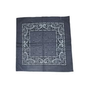 Cowboy Cotton Dozen Bandana Scarf Paisley Solid 12 Pack, Paisley Dark Grey