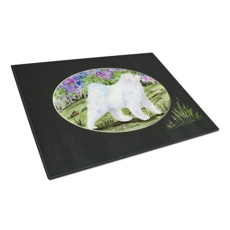 

Caroline s Treasures Samoyed Glass Cutting Board Large