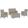 thumbnail image 4 of Bridge 4 Piece Outdoor Patio Patio Conversation Set-EEI-2212, 4 of 7