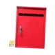thumbnail image 5 of Buzón de correo de Metal para montaje en pared, puerta de entrada de gran capacidad para exteriores, buzón montado en la pared con cerradura de llave, rojo, 5 of 8