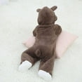 thumbnail image 3 of SYNPOS Baby Boy Girl Bear Ear Hooded Footed Jumpsuit Warm Fleece Romper, Newborn, 3 of 11