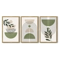 thumbnail image 3 of SHENIFY Green Botanical Boho Wall Art 16x24in3pcs Natural Framed Modern Sage Bohemian Wall Decor Abstract Geometry Lines Prints Ready to Hang, 3 of 5
