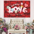 thumbnail image 6 of Party Decor Clearance! Valentine's Day Banner Happy Valentine's Day Background Cloth Banner Valentine's Day Party Flag Decoration Articles 115 * 180Cm/45.2 * 70.8In Valentines Day Decorations, 6 of 8