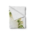 thumbnail image 2 of Wedding Soft Flannel Fleece Throw Blanket, Frame with White and Red Roses and Wedding Rings Celebration Romance, Cozy Plush for Indoor and Outdoor Use, 70" x 90", White Green Red, by Ambesonne, 2 of 6