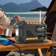 thumbnail image 4 of HUISZJ Emergency Hand Crank Radio, Solar Powered Radio Multi-Function Flashlight & SOS Alarm, Alarm Portable Weather Radio AM/FM/WB Radio for Outdoor Camping Emergency, 4 of 10