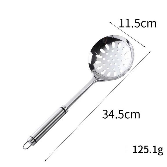 Stainless Steel Kitchen Utensil Set | Cooking Tools with Non-Scratch Spatula, Turner & Skimmer | Long Handle Cookware Accessories for Non-Stick Pans