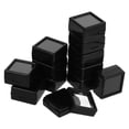 thumbnail image 3 of Caja de presentación de piedras preciosas de 12 piezas Caja de diamantes acrílicos Contenedor de joyería con tapas transparentes y esponja negra para festivales Embalaje de diamantes de gemas, 3 of 4