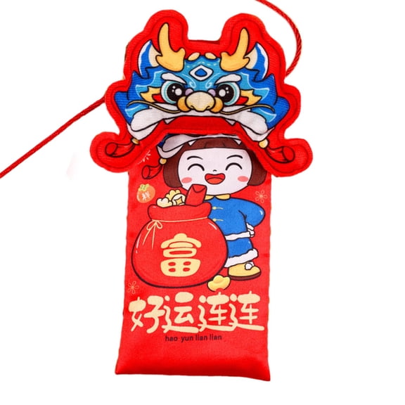 Rushawy Chinese Lunar New Year Red Envelopes 2024 Dragon Traditional with Shoulder Strap