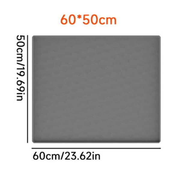 Mini Fridge Silicone Mat With Raised Edge Soft Under Refrigerator Mat Floor Protector Washable Multipurpose For Washing Machine
