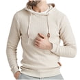 thumbnail image 1 of CEHVOM Chandail à Capuche pour Hommes Manches Longues Tricoté Uni Chandail-Over, 1 of 6