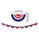 thumbnail image 3 of Decoraciones para la fiesta del Día de la Independencia Banderines de bandera • Decoración colgante de tela patriótica roja, blanca azul • Suministros reutilizables para fiestas interiores en, 3 of 5