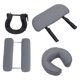 thumbnail image 2 of Mesa de con cuna facial y reposacabezas, juego completo, portátil, con reposabrazos, almohada, cojín estable y cómodo para cuello cabeza. gris, 2 of 9