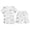 AB33 White5, variant on Tisuna Boys Halloween Diy Pajama Set Graphic Print Short Sleeve Round Neck Shorts Sleepwear Outfit Casual Soft Homewear For Kids 2-12 Years White1 Size 3-4 Years