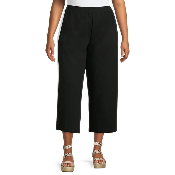 Terra & Sky Women's Plus Size Wide Leg Ponte Pants - Walmart.com