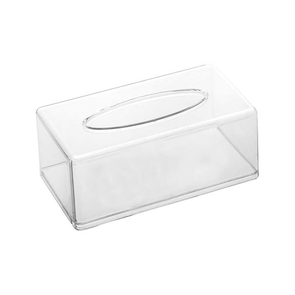 Wovilon Paper Towels Living Room Napkin Storage Box Fashion Design Transparent Container Large Capacity Multifunction Napkin Box For Home