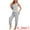 Grey, variant on Women's Pajamas Loungewear Knit V Neck Tank Tops with Pants Set Khaki S