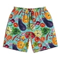 thumbnail image 3 of Uemuo Vegetable (2) Pattern Men's Swim Trunks Hawaiian Beach Bathing Suit Swimsuits Beach Quick-Dry Shorts with Pockets-XX-Large, 3 of 9