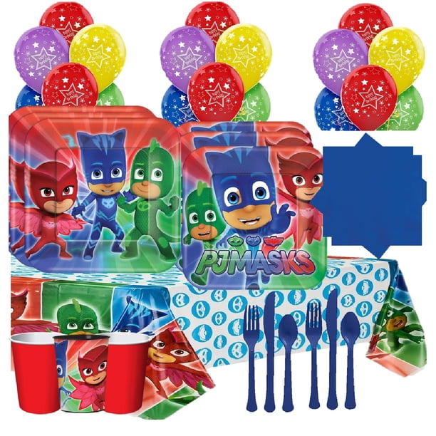 PJ Mask Birthday Party Supplies kit for 8 with Balloons by Amscan