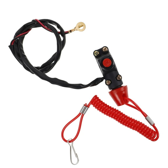 Topbathy 1Set Motorcycle Kill Switch Lanyard for 49Cc to 250Cc Dirt Bikes Plastic Emergency Stop Handlebar Switch