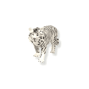 Zaga Toys, White Male Tiger, Hand-Painted Plastic Decorative Figurine
