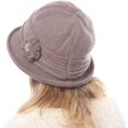 thumbnail image 4 of YooGuoGuo Wool Knit Bucket Hat for Women Vintage Elegant Floral Cloche Packable Warm Winter Caps for Cold Weather Gift, 4 of 7