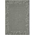thumbnail image 2 of Safavieh Courtyard Jessica Paisley Indoor/Outdoor Area Rug, Anthracite/Light Gray, 5'3" x 7'7", 2 of 9
