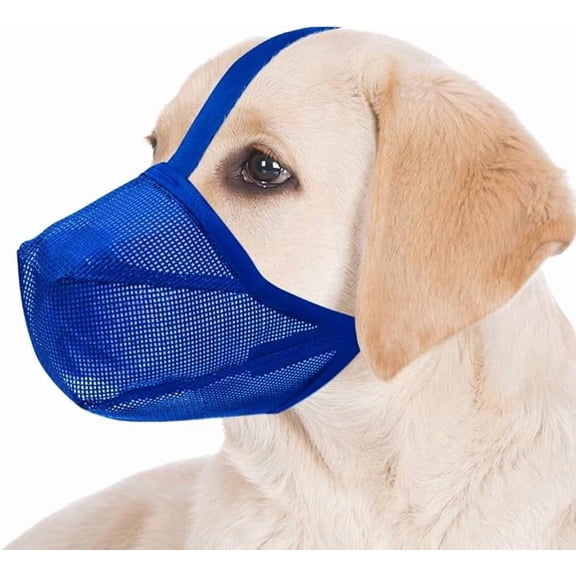 Minzimin Dog Muzzle, Mesh Muzzles for Small Medium Large Dogs, Soft Covered Mouth Guard with Adjustable Straps, Prevent Biting Chewing and Licking 1