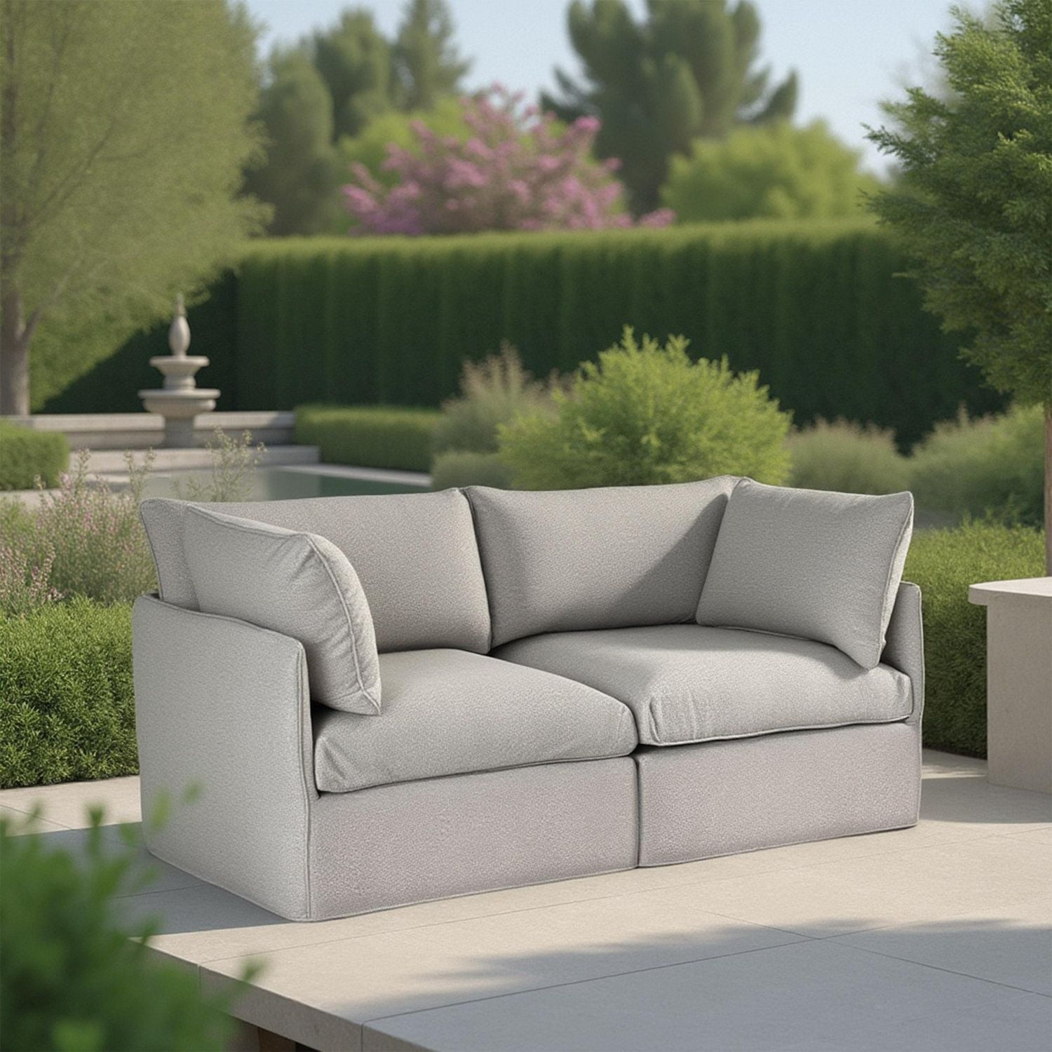 Ensemble de canapés modulaires de patio Patioflare Flexifome, gris