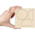 thumbnail image 2 of Scrapbook Embossing Wooden Die Cutting Leather Mold Round/Half Round Shape Cutting Mold for Earring Jewelry DIY Leather Crafts Making NOT for, 2 of 3