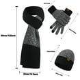 thumbnail image 3 of Aoochasliy Winter Gloves Clothes Three Pieces of Warm Autumn and Winter Suit Mixed Color Knitted Woolen Thick Hats, Scarves and Gloves, 3 of 8
