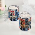 thumbnail image 2 of Yayeee 2 Pack Qtip Holder Bathroom Cotton Swab Canister with Lid Clear Dispenser Set, Black Cats and Hearts, 2 of 6