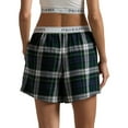 thumbnail image 2 of Polo Ralph Lauren Womens Plaid Flannel Boxer Short - 4P7022 (Evergreen Plaid, XS), 2 of 2