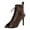 Brown, variant on Women's High Heels Elegant Toe Stiletto Heels With Ankle Strap And Suede Finish for Stylish Moments