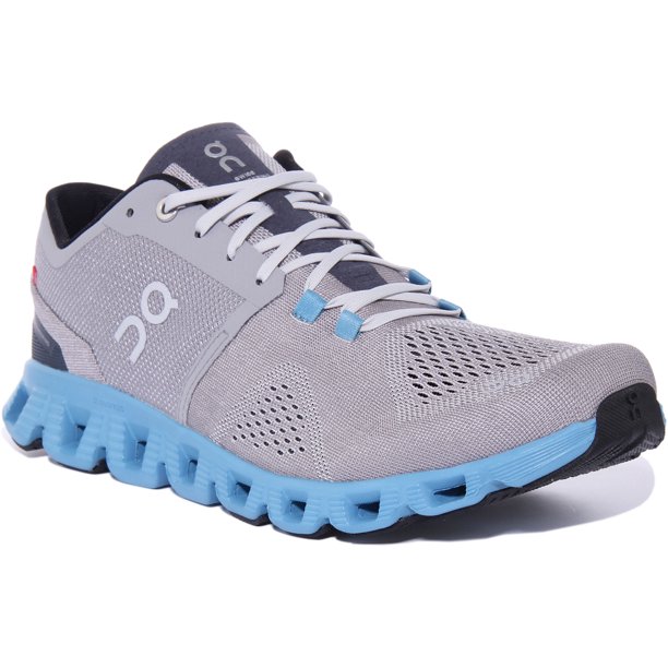 On Running Cloud X Men's Lace Up Running Shoes In Blue Size 7.5