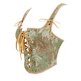 thumbnail image 2 of Grebrafan Vintage Brocade Bustier Corset with Strap Plus Size Green M, 2 of 5