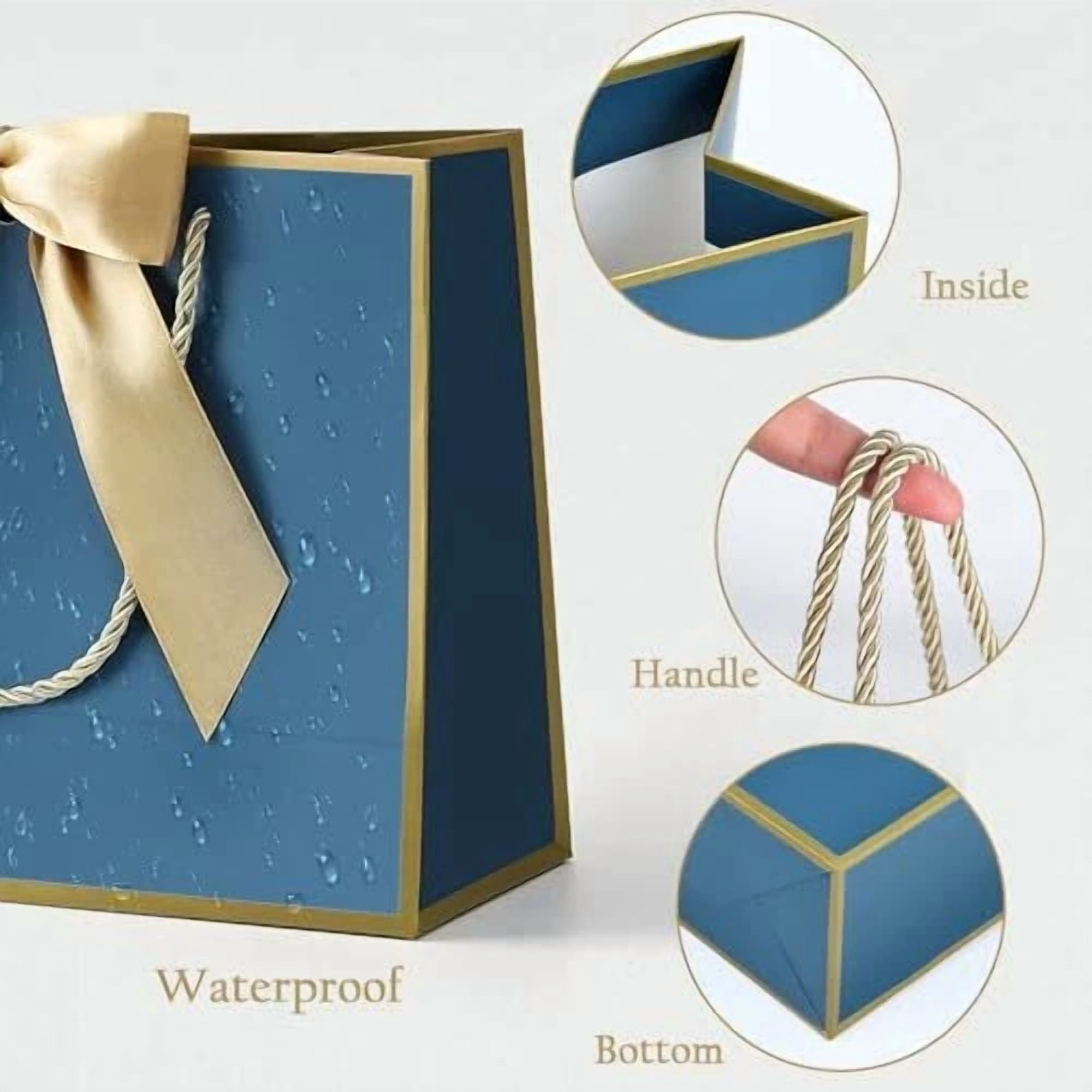 BUTTERFLY- Gift Bags, 1Ps Gift Bags Large With Ribbon And 1 Greetingards 2 Tissue C