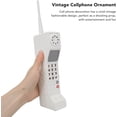 thumbnail image 2 of WANNGWE Retro Mobile Phone, 80S 90S Old Fashioned Portable Brick Cell Phone Ornament, Simulation Photographic Props Vintage Cellular Phone Model for Party Decorations Home Stage Decor (White), 2 of 9