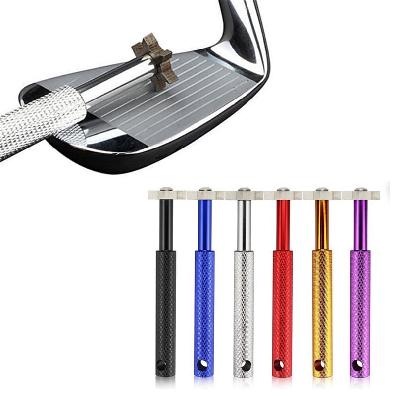 HIFROM Groove Sharpener with 6 Heads Golf Club Groove Sharpener ReGrooving Tool and Cleaner