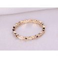 thumbnail image 5 of HeartsAndYou 1ct Natural Sapphire Diamond Art Deco Eternity Wedding Band 14k SOLID Rose Gold, 5 of 9