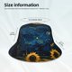 thumbnail image 3 of Balery Oil Starry Sky Sunflower Sombreros para el sol para hombre y mujer, sombrero de pescador con UPF 50+, 3 of 6