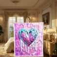 thumbnail image 5 of Kbndieu Valentine's Day Throw Blanket, Soft Fluffy Fuzzy Cozy Blankets for Women Girlfriend Sweetheart Valentines Day Gifts, Lightweight Warm Flannel Throw Blanket for Couch Bed Travel, 30x39 inches, 5 of 6