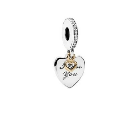 Pandora I Love You Forever Silver & Gold Dangle Charm