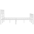 thumbnail image 5 of vidaXL Metal Bed Frame with Headboard and Footboard White 135x190 cm Double, 5 of 5