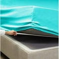 thumbnail image 2 of Extra Deep Pocket Fitted Sheet Elastic Corner Straps Fitted Sheets 18" - 21" California King Size Teal Blue Color, 2 of 7