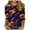 Purple, variant on YUGYXL Women's Mardi Gras 3/4 Sleeve Shirts Novelty Party Mask Graphic Loose Lightweight Tshirts Fashion Crew Neck Comfy Blouse Party Tunic Tees Sales