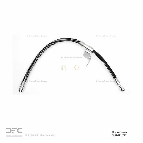 Front Left Dynamic Friction Company Brake Line Hose 350-03034 For 1995-1999 Hyundai Accent, 1997-2000 Hyundai Elantra, 1997-2001 Hyundai Tiburon