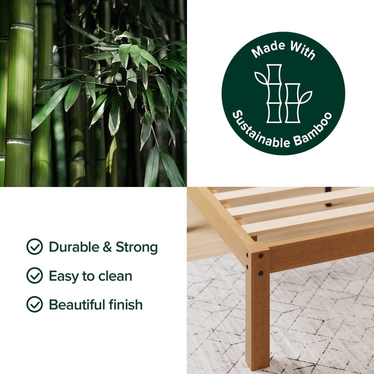 Zinus Maddie Bamboo Platform Bed Frame, Full photo 3