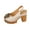 Khaki, variant on Womens Open Toe Ankle Strap Chunky High Heels Sandals, Solid Color Casual Shoe Summer Lightweight Platform Fashion Sandal Red 8.5(41)